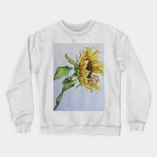 Sunflower watercolor painting Crewneck Sweatshirt